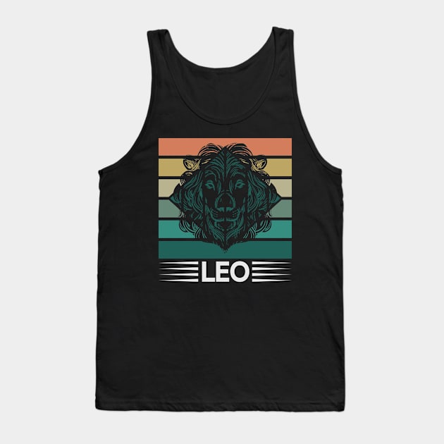 Zodiac Retro Leo Tank Top by Dojaja